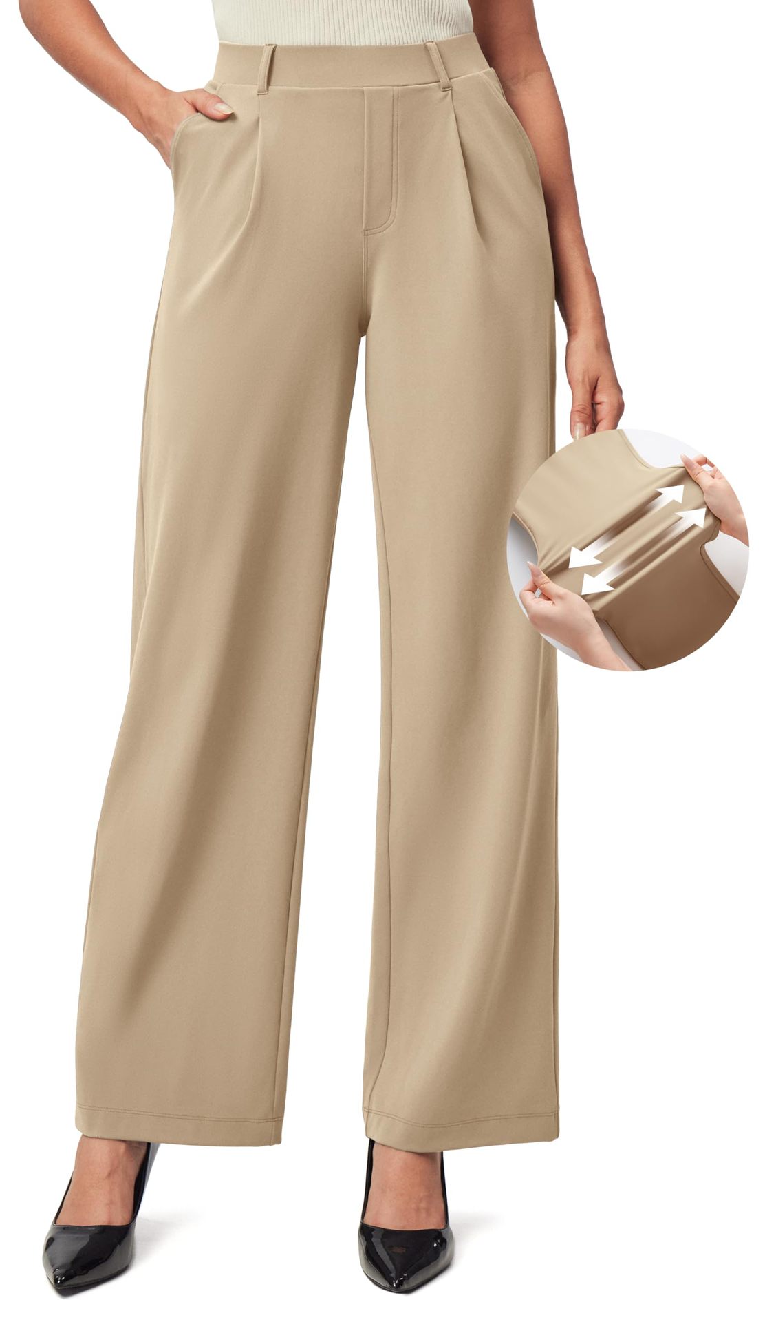 Pantalon Taille Haute Stretch