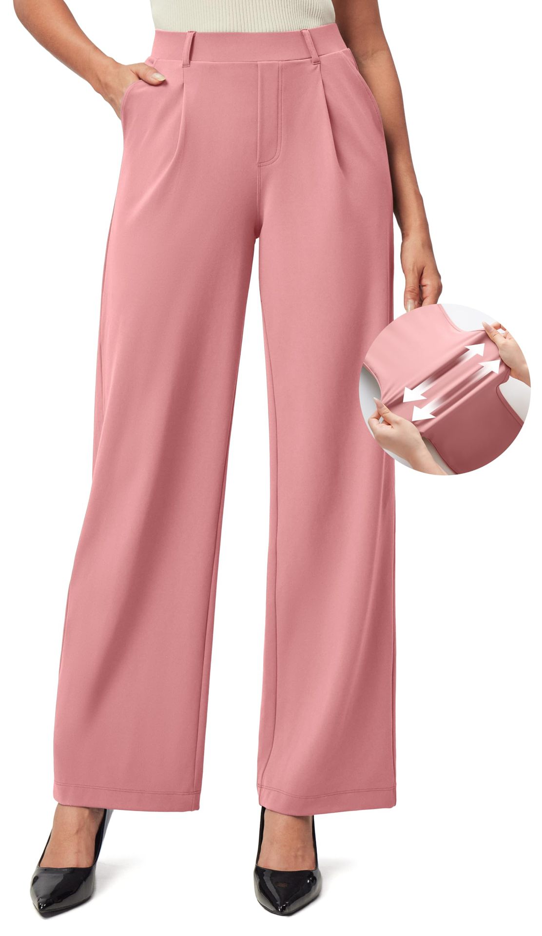 Pantalon Taille Haute Stretch