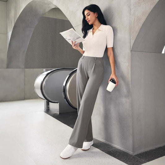 Pantalon Taille Haute Stretch