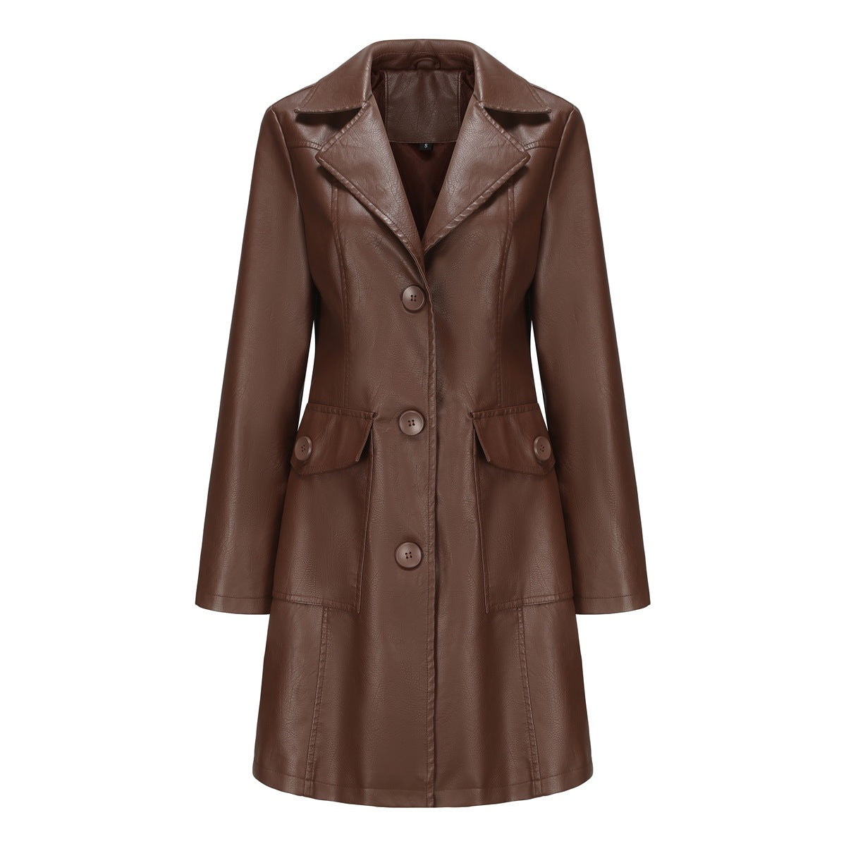 Trench Long Cuir Élégant