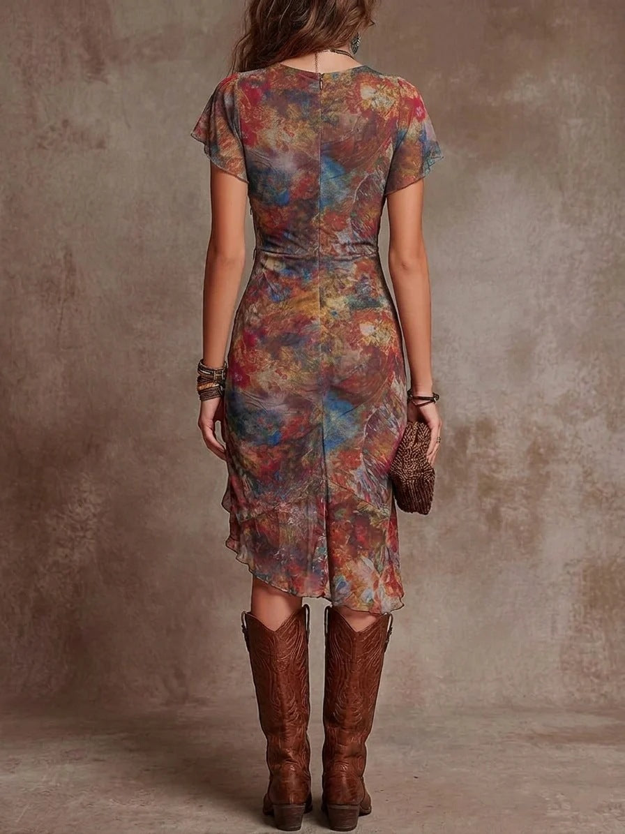 Robe Col V Taille Cintrée