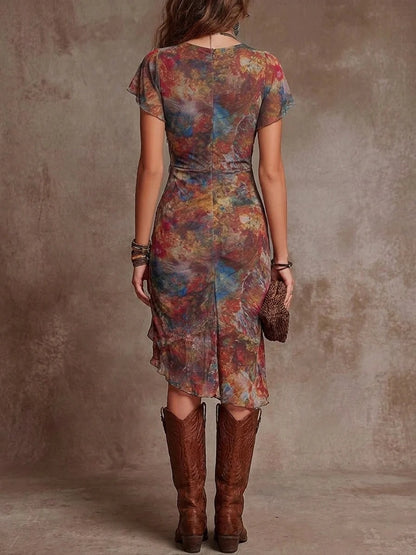 Robe Col V Taille Cintrée