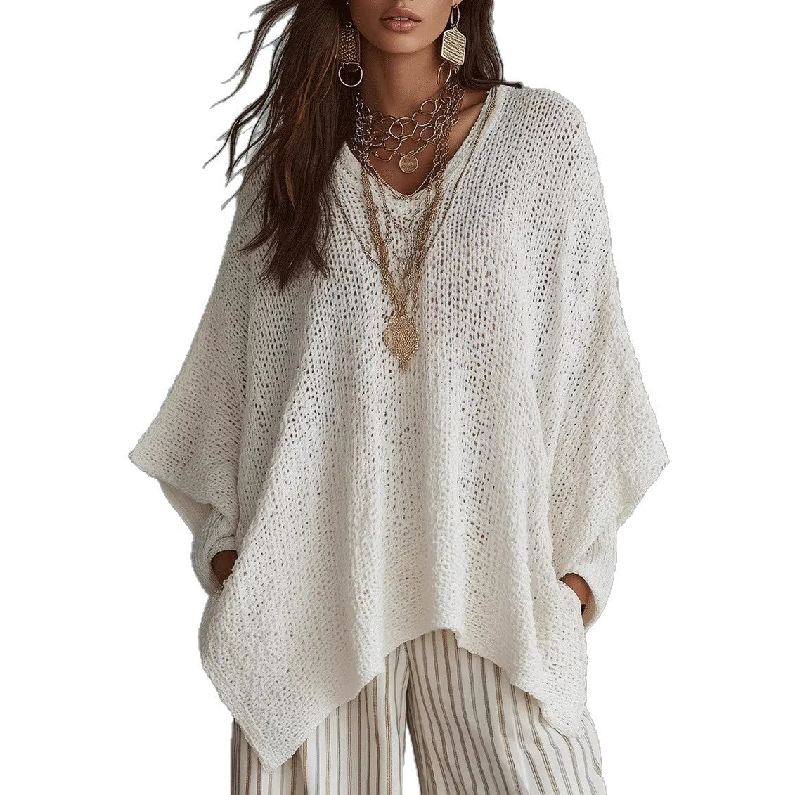 Pull Maille Ajourée Vintage