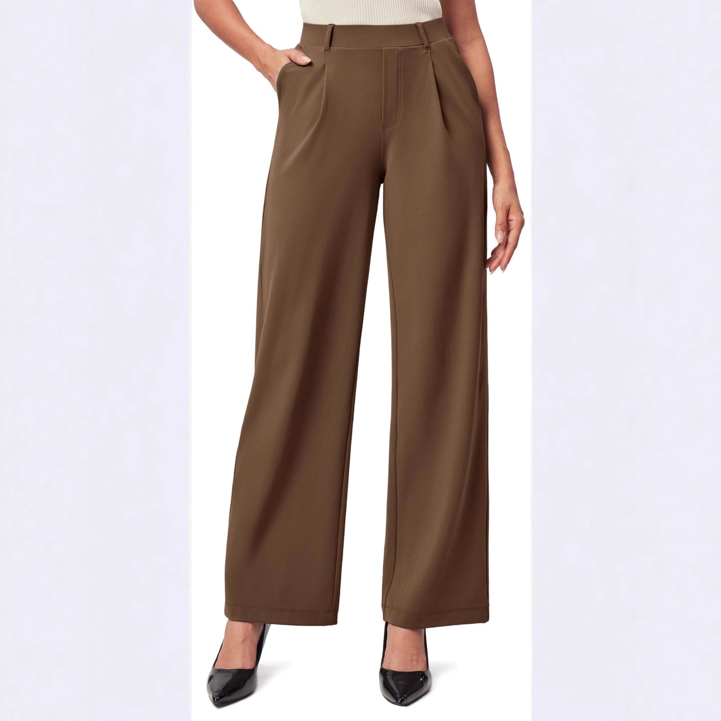 Pantalon Taille Haute Stretch