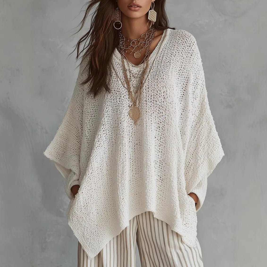 Pull Maille Ajourée Vintage