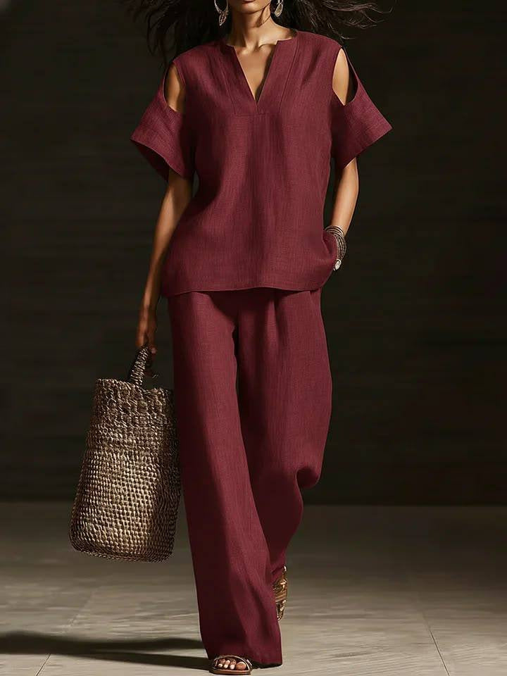 Ensemble Col V Déchiré