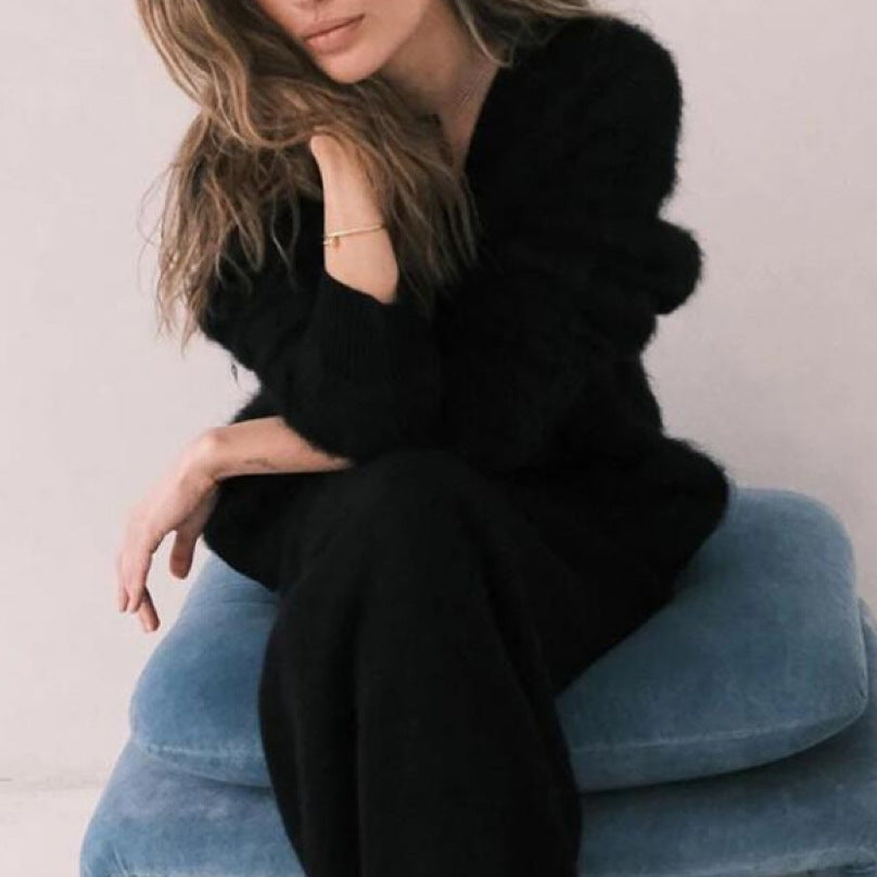 Cardigan Coupe Fluide à Col V