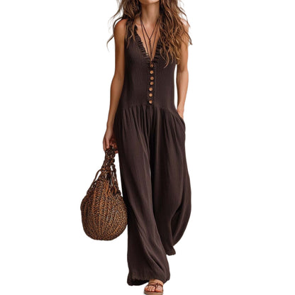 Combinaison Col V Jambes Larges