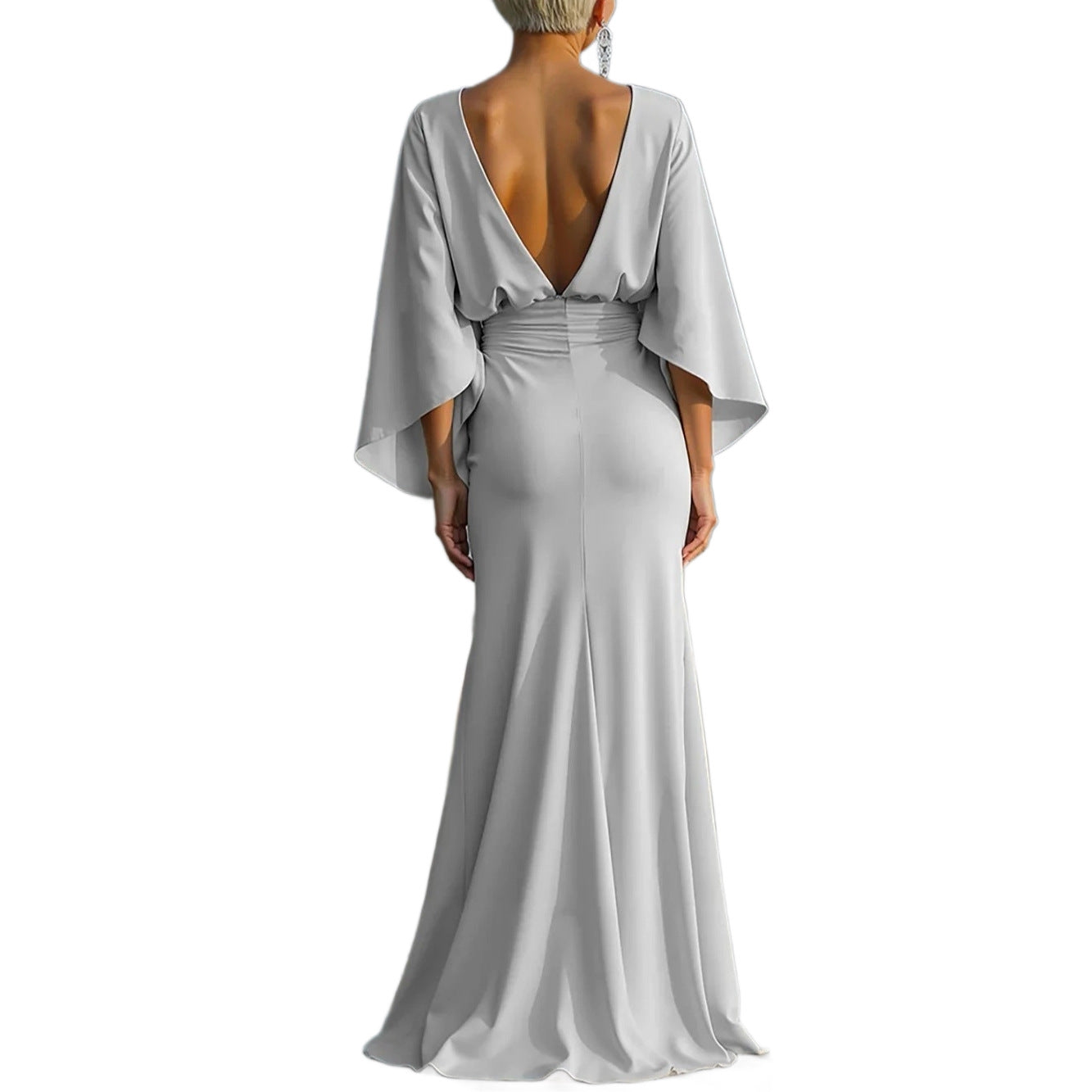 Robe Longue Élégante Drapée
