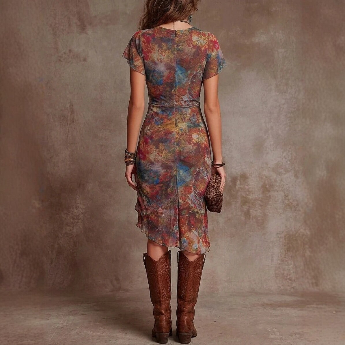 Robe Col V Taille Cintrée
