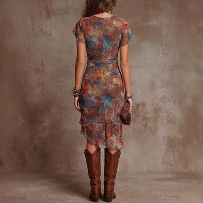 Robe Col V Taille Cintrée