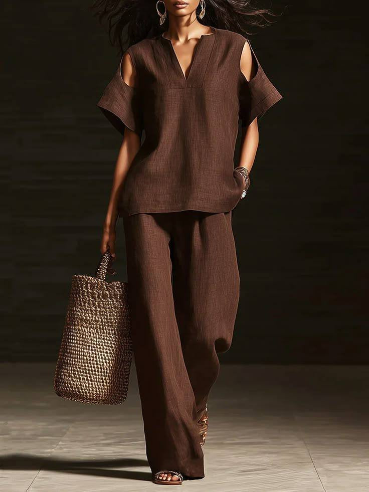 Ensemble Col V Déchiré