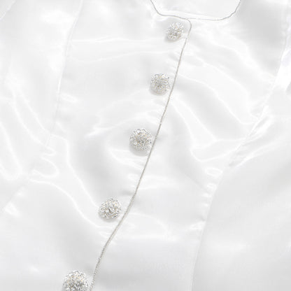 Chemise Col Rond Manches Ballon