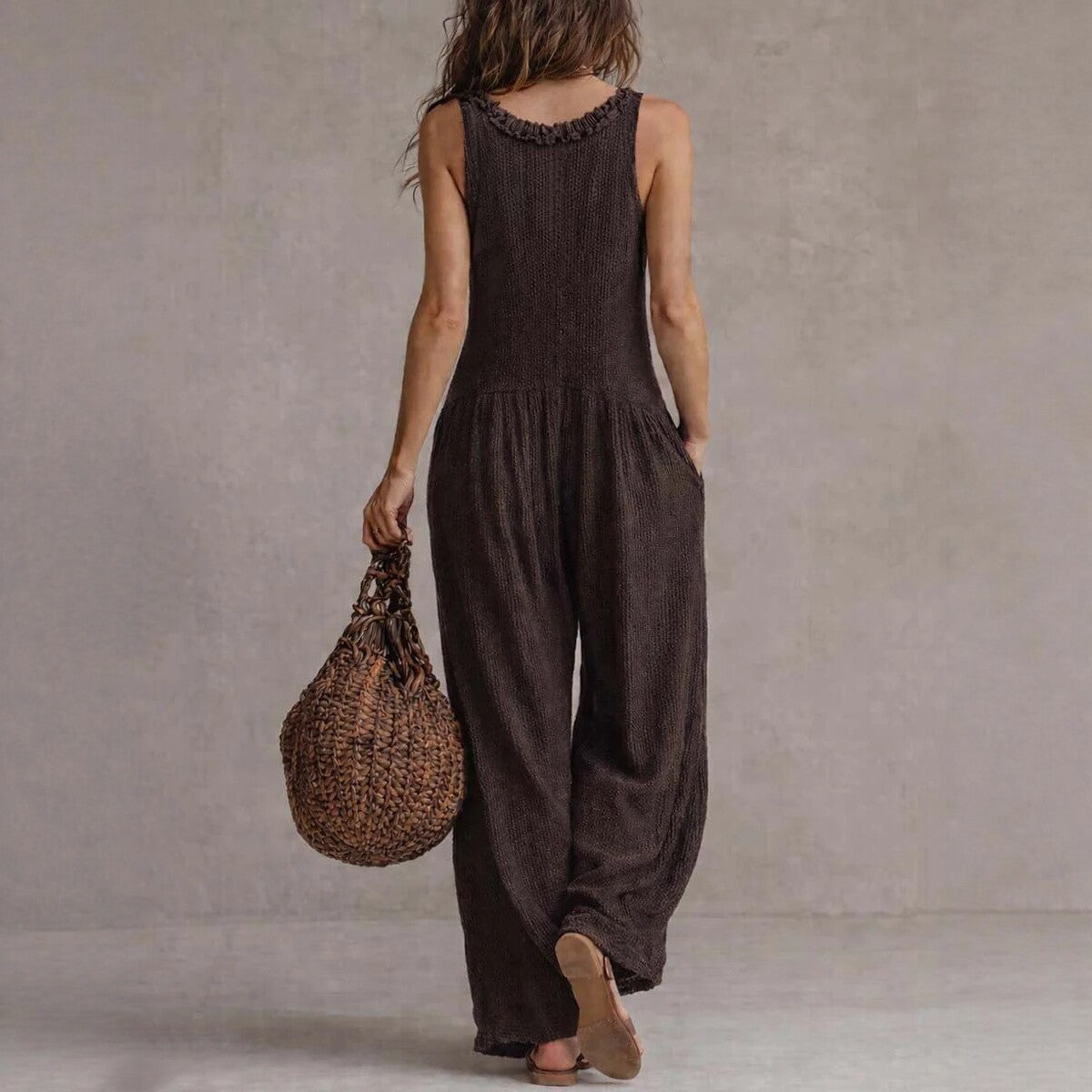 Combinaison Col V Jambes Larges