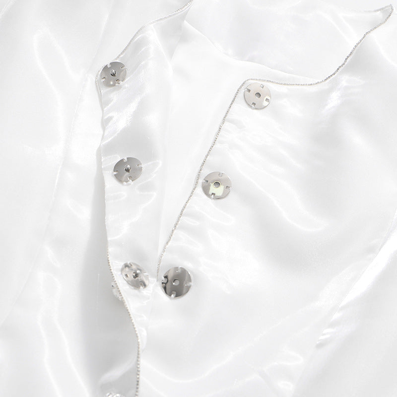 Chemise Col Rond Manches Ballon
