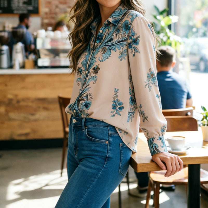 Chemise Imprimée Manches Longues