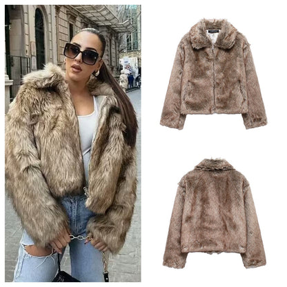 Veste Fourrure Vintage Chic