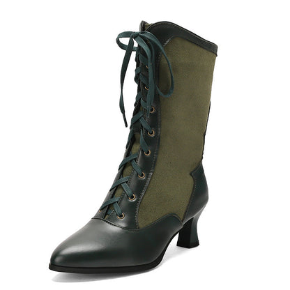 Bottes Pointues Lacees Élégance