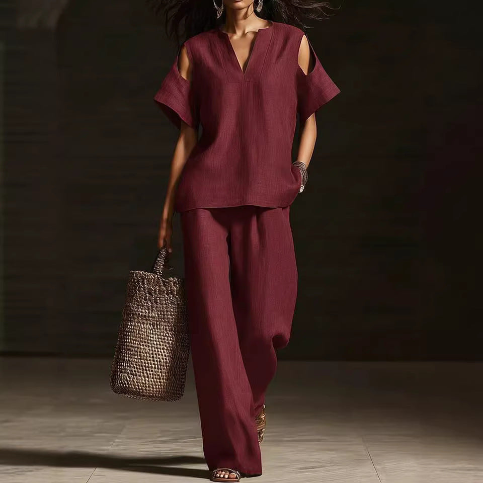 Ensemble Col V Déchiré