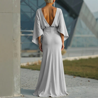 Robe Longue Élégante Drapée