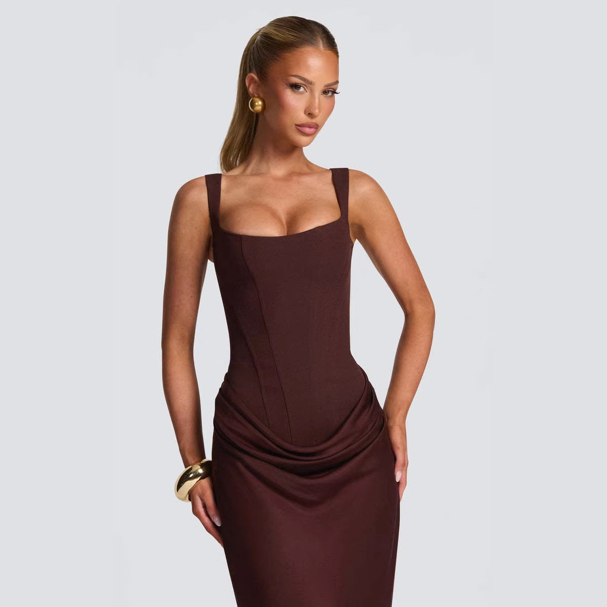 Robe Longue Bustier Ajustée
