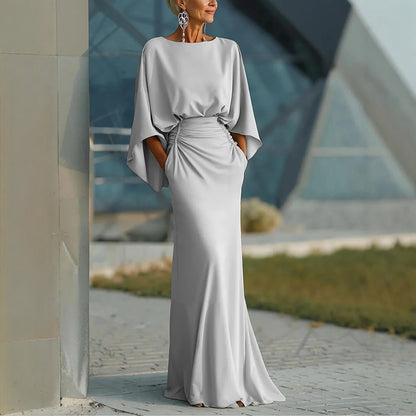 Robe Longue Élégante Drapée