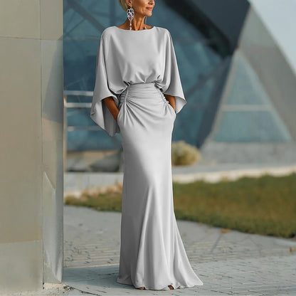 Robe Longue Élégante Drapée