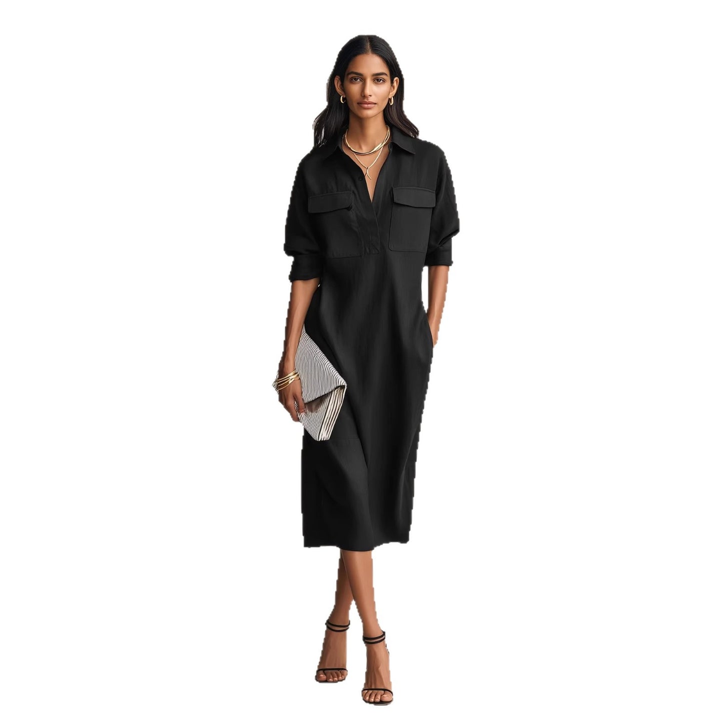 Robe Chemise Élégante Cintrée