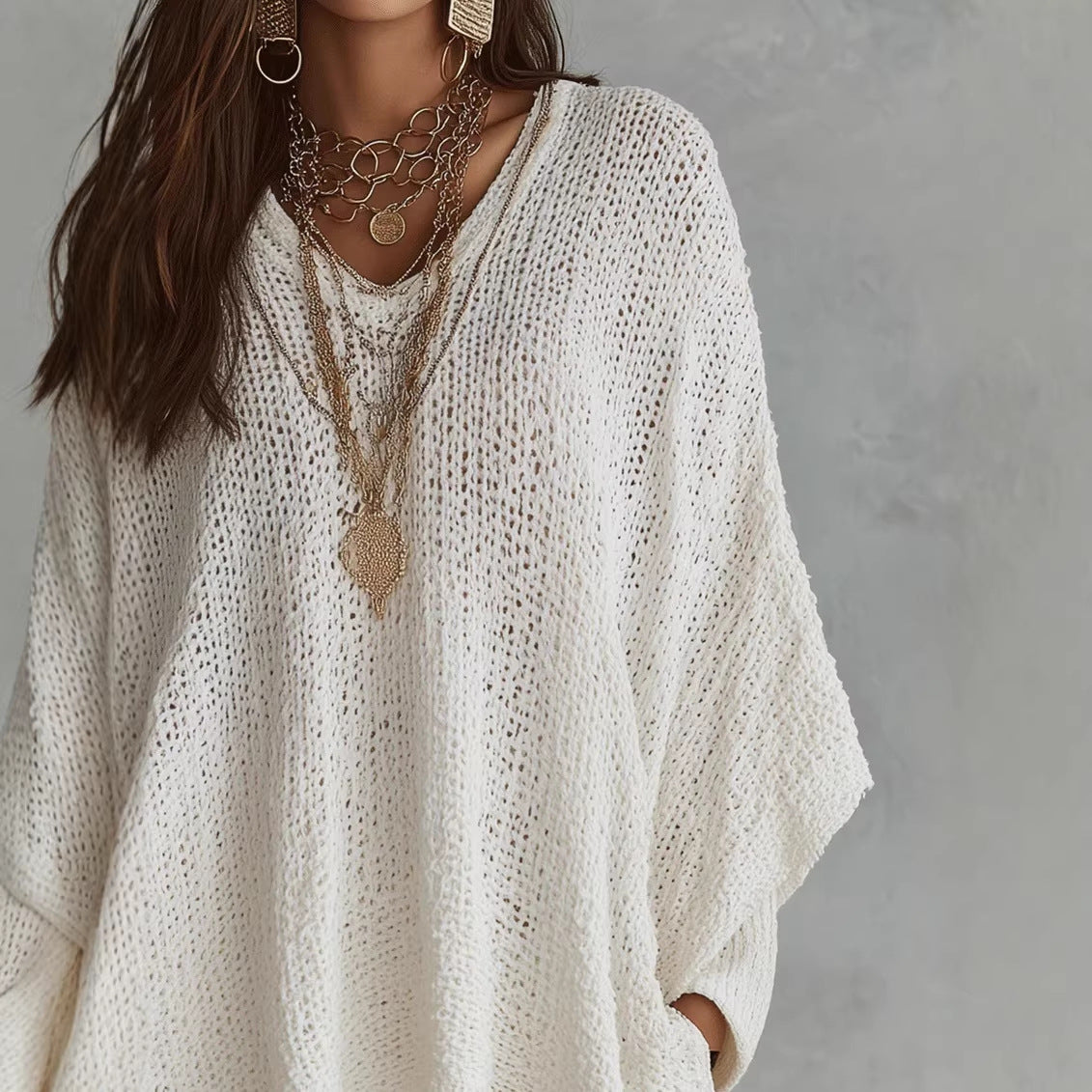 Pull Maille Ajourée Vintage