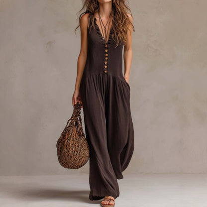 Combinaison Col V Jambes Larges